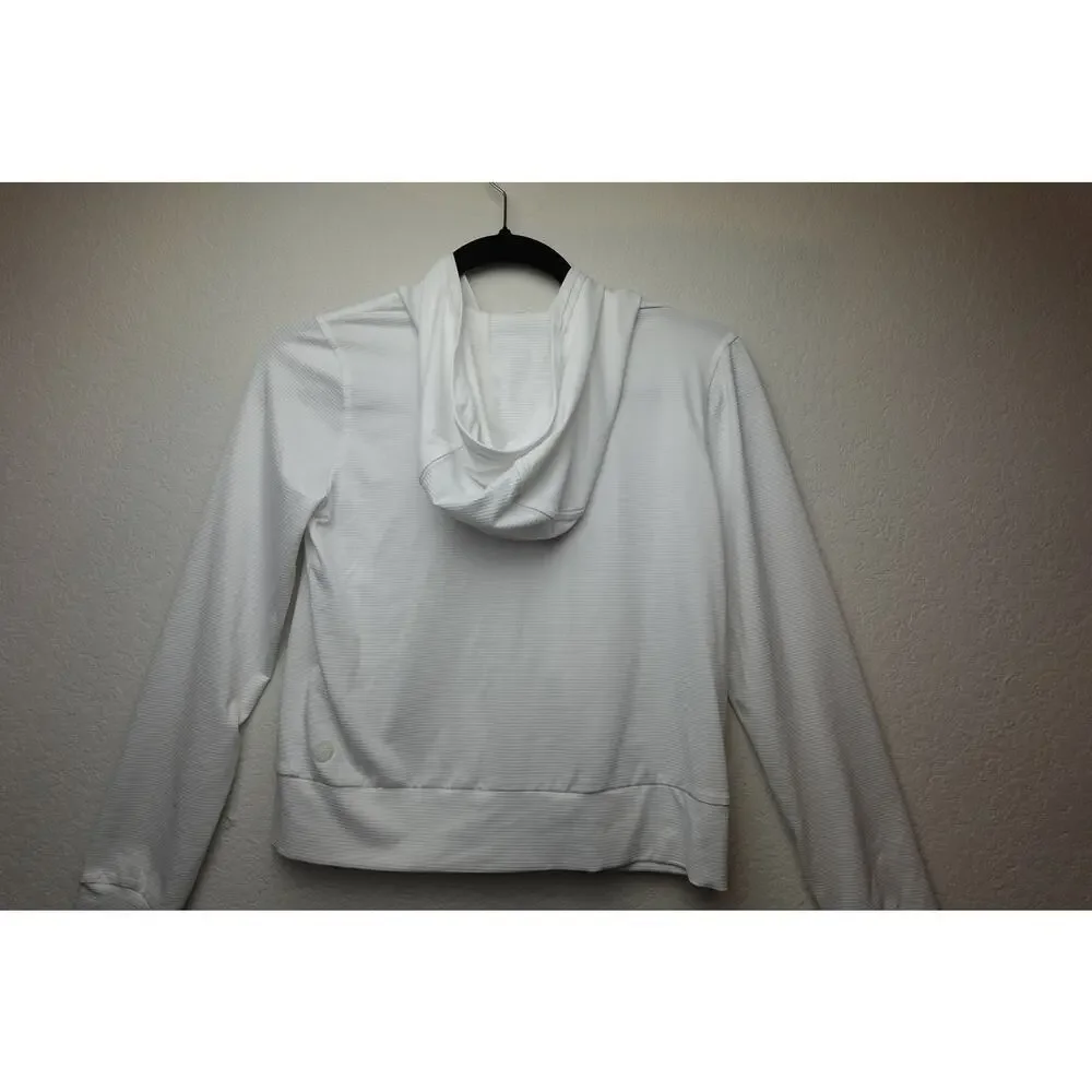 Athleta Girl Cozy Zip-Up Hoodie in white size 12
